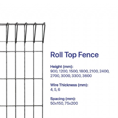 The Roll Top Weldmesh Fencing-Glory Fence