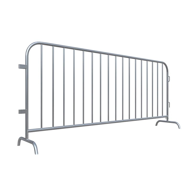 Crowd control barrier with bridge type foot