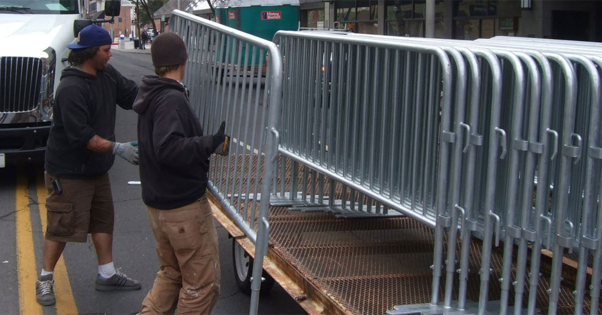 crowd control barrier panels nest together crowd control barrier panels nest together