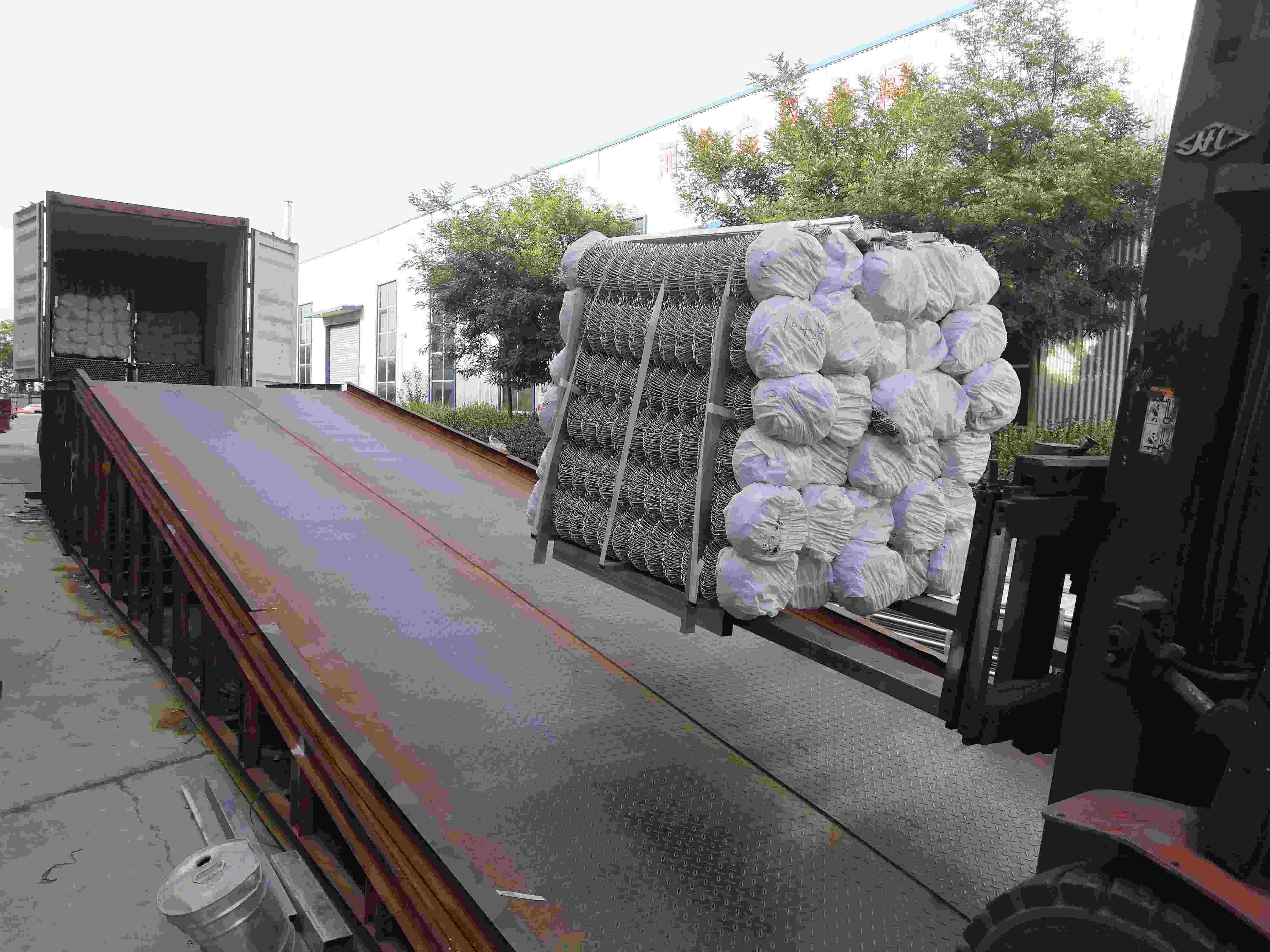 packed chain link fence rolls